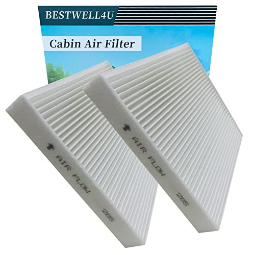BESTWELL4U 2 Pack White BW285 Cabin Air Filter for Camry,Corolla,Corolla,Highlander,Prius,RAV4,Tundra,4Runner,Avalon,Replacement for CF10285,CP285