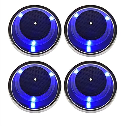 Porte-gobelet lumineux bleu 12V pour soirée poker et console de bateau