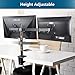 H HUANUOAV Dual Monitor Stand - Dual Monitor Mount Desk Arm with C Clamp, Grommet Mounting Base for Two 13-27 Inch LCD Computer Screens - Each Holds up to 17.6lbs