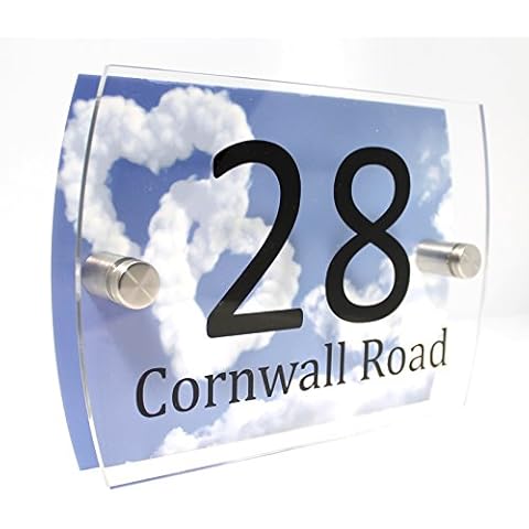 Personalised Glass Effect House Number Plaque Cover