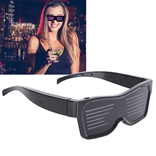 APP Controll Smart Eyeglasses, Flexible Portable LED Glasses, Halloween para Club DJ Fiesta de...