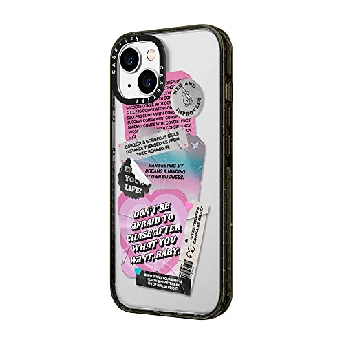 Carcasa Impact para iPhone 14 Casetify en negro brillante 6