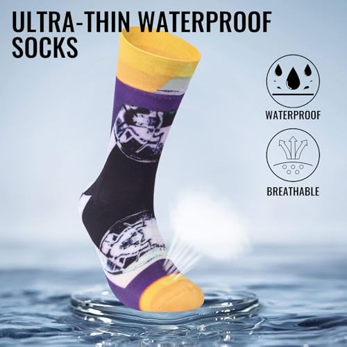 Image of RANDY SUN Waterproof Socks, Unisex Hiking Wading Trail Running Kayaking Crew Socks