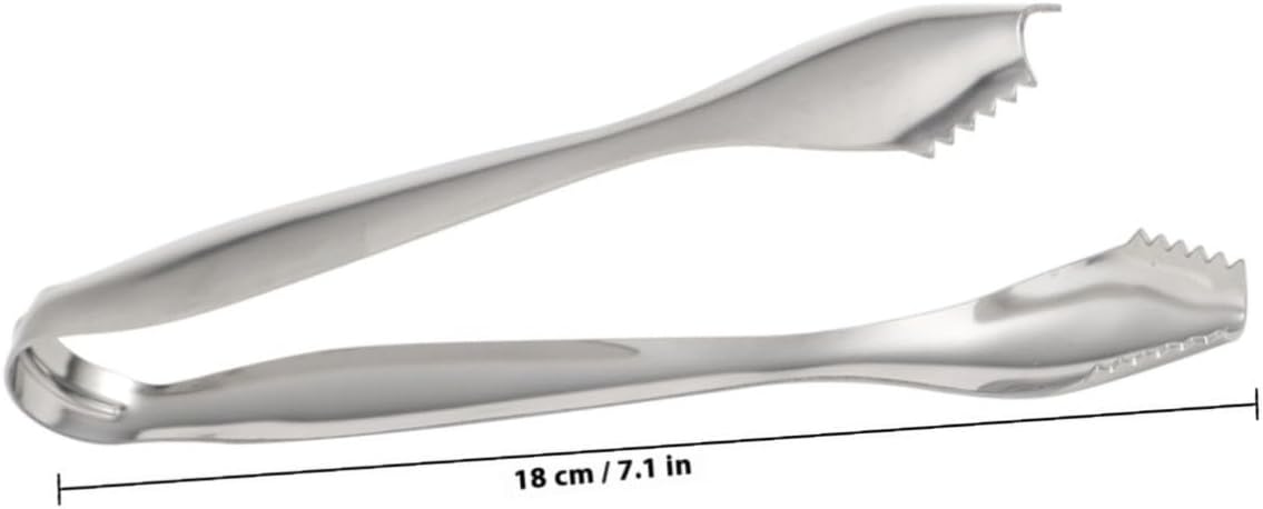 2pcs Stainless Steel Ice Cube Clip Mini Serving Tongs for Coffee