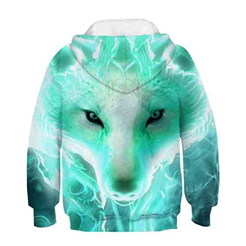 Pull à capuche 3D pour enfant sweat garçon fille vêtements loup - 2