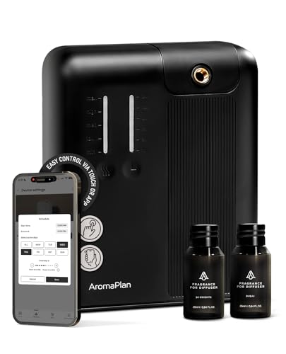 AromaPlan 5 Star Collection Cold Air Scent Diffuser, Whole House (2 Scents Included)- Waterless Smart Aroma, Scent &Time Adjust., App Control, HVAC | Home, Commercial, Hotel | Large Room, 2,000 sq.ft