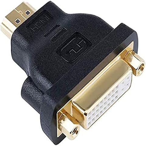 DTech DVI Female to HDMI Male Adapter Bi-Directional High Speed DVI 24+5 Port Converter for HDTV, Plasma, DVD and Projector Cover