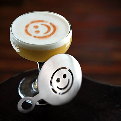 BarConic Stainless Steel Cocktail Stencils - 4 pack