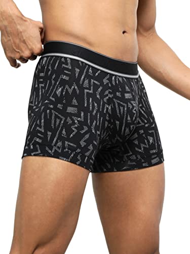 Image of Jockey HG30 Men Tencel Micro Modal Elastane Stretch Printed Trunk with Natural StayFresh Properties