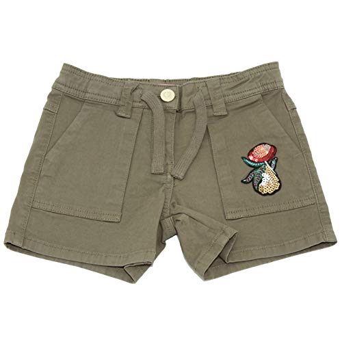 Bermuda vert fille GAUDI' 5659AB en coton teint en pièce pour enfant de 7 ans