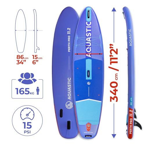Planche SUP Allround AQUASTIC Perth Pro 11'2" avec siège kayak et pack complet - 2