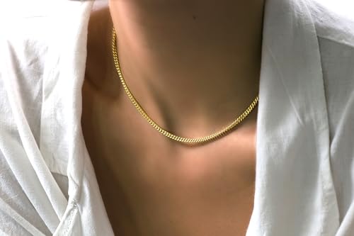 Collier délicat maillons cubains en or rose pour usage quotidien - 6