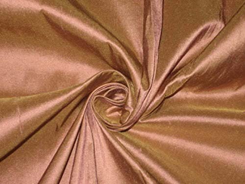 Tissu dupioni soie chocolat infroissable pour robe de soirée à volume