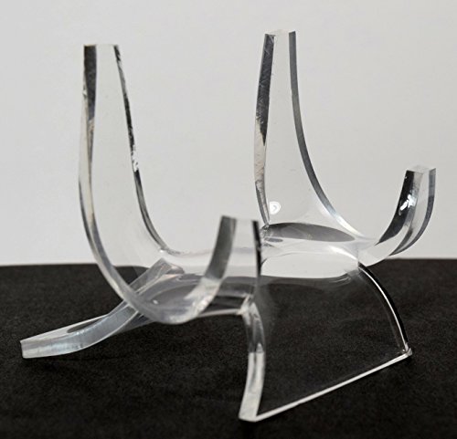 HQRP-Crystal 2-3/8" Acrylic Display Stand Pedestal for Crystal Heart/Slice/Slab and Other Stones