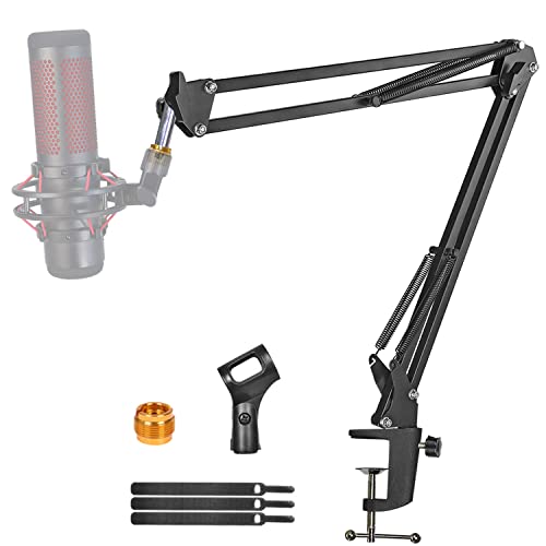For Hyperx Quadcast Boom Arm, Boom Scissor Arm For Hyperx Quadcast S, Professional Adjustable Mic desk mount Stand, Compatible With RGB USB Condenser Microphone Hyperx Solocast By YUZUHOME.