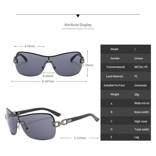 MTONY One-Piece Rimless Sunglasses Women Sun Glasses For Female Wraparound Shades Eyewear Sunglass4