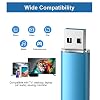 TOPESEL 128GB USB 3.0 Flash Drive, High Speed Thumb Drive USB Flash Drive USB Memory Stick for Data Storage (Blue)