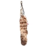 URSFUR Lynx Tail Fur Handbag Accessories Key Chain Ring Hook Tassel Cosplay Toy