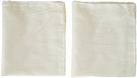 Cheesecloth Bags for Straining,Reusable Cold Brew Coffee Cheese Cloths Strainer,Large Nut Milk Tea Juice Bag,100% Natural Cotton Fine Mesh Filter Bags(Small,2 Pack)