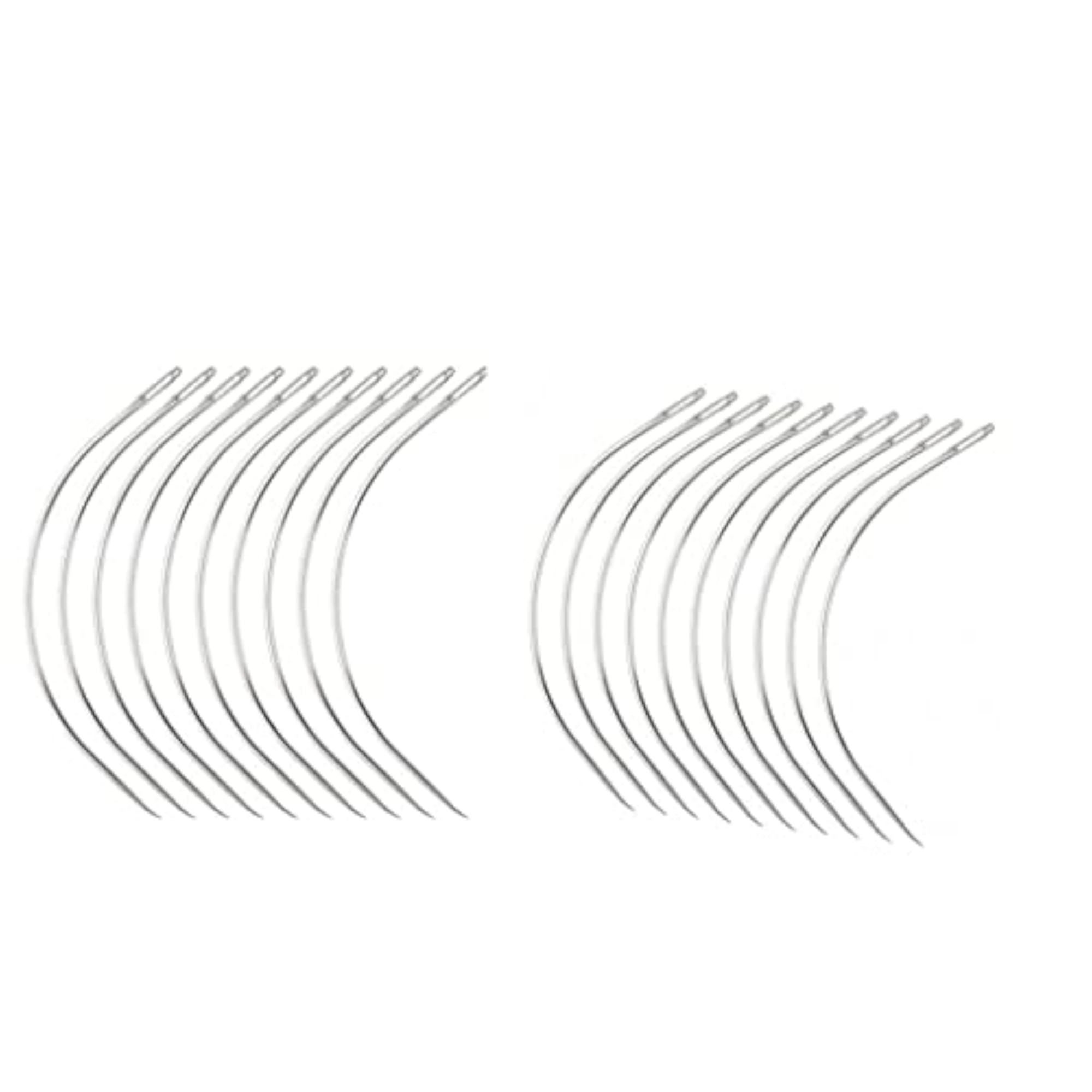Durable 12Pcs C Type Weaving Curved Needles Pins for Hair Extensions