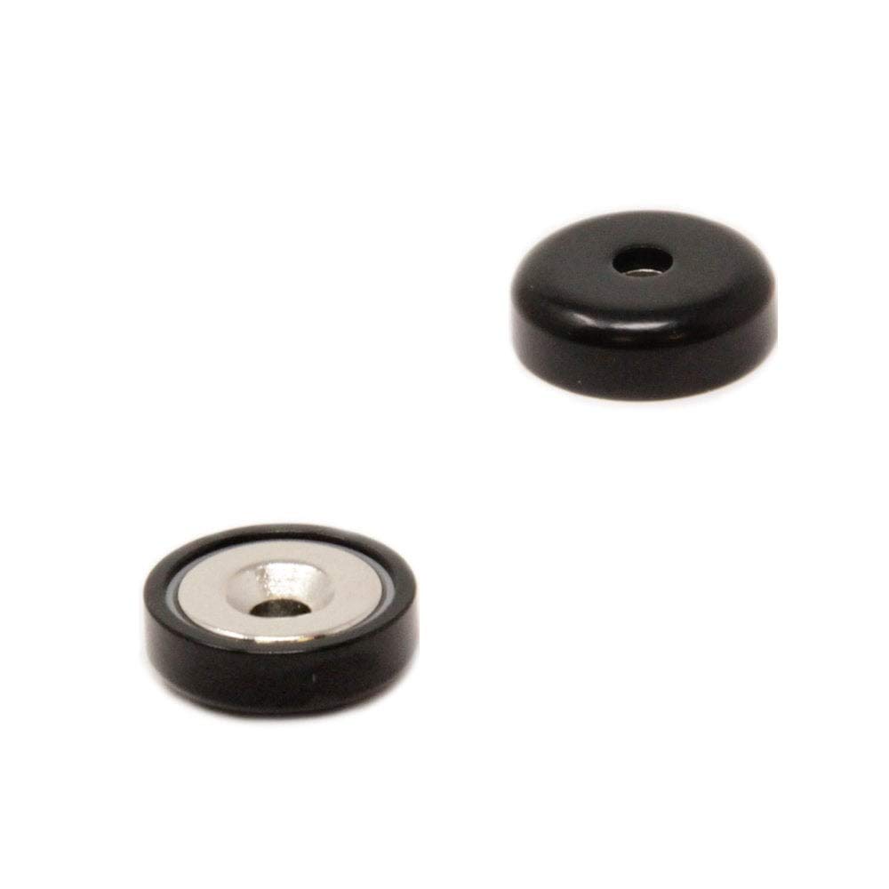 Black A Type Neodymium Pot Magnet for Arts Crafts, Model Making, DIY, Hobbies, Office, and Home - 16mm dia - Pack of 80