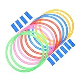 Gogogmee Indoor Outdoor Boys and Girls Sensory Training Set Balance Beam Play Gymnastics Rings Hopscotch Agility Toys for Boys Girls Play