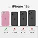 Follaroma for iPhone 16e Case, Heavy Duty Shockproof Protection Phone Cases, Anti-Drop, Dual Layer Transparent Protective Cover Compatible with iPhone 16e, 6.1 inch, Crystal Pink
