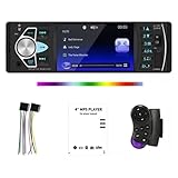 FINYQBET Som Automotivo Bluetooth,Tela HD de 4.1 Polegadas, Controle no Volante e Conexão para Subwoofer - Ideal para Segurança e Entretenimento em Viagens