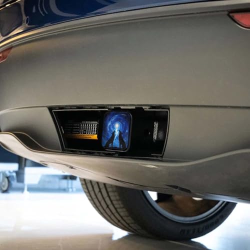 Swono Wolf Trailer Hitch Cover for 2\" Receivers, Cosmos Galaxy Wildlife Wolf Howling Rubber Tow Receiver Tube Plug Cap Fits for Any 2\"X2\" Square Receiver Tube for Sedans Trucks Cars - Thumbnail 4