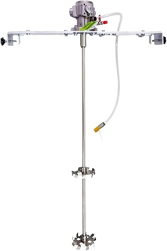 Miniatura 1 de COSMOSTAR - Mezclador de pintura con agitador neumático ajustable de 18 HP de 55 galones  Mezclador de soporte neumático soporte de máquina