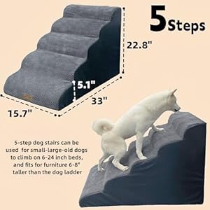   Dog-Stairs-to-high-beds-5-step-dog-stairs-for-30-inches-couch-bed-pet-stairs-for-small-old-large-dogs-and-cats-dog-ramp-climbing-to-20-30-inch-bed-Non-Slip-balanced-dog-ramps-for-Indoor-stairs30D