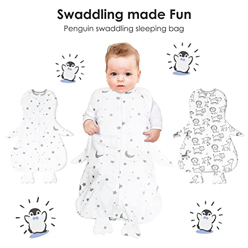 Beberoad Love 2 Pack Baby Sleep Sack - 100% Cotton Wearable Blankets For Newborns -2-Way Zipper For Easy Swaddling - Breathable And Lightweight Sleep Sacks - Suitable For Baby 0-3 Months #TOP4