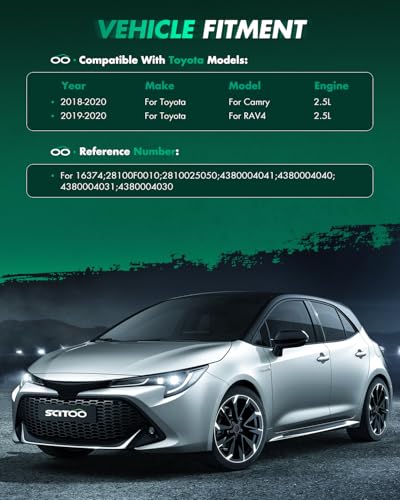 Image of SCITOO Starter Compatible for Toyota Camry 2018-2019 RAV4 2.5L 1.3kW 12 V CW 10-Tooth Pinion Engine Starter Motor 16374