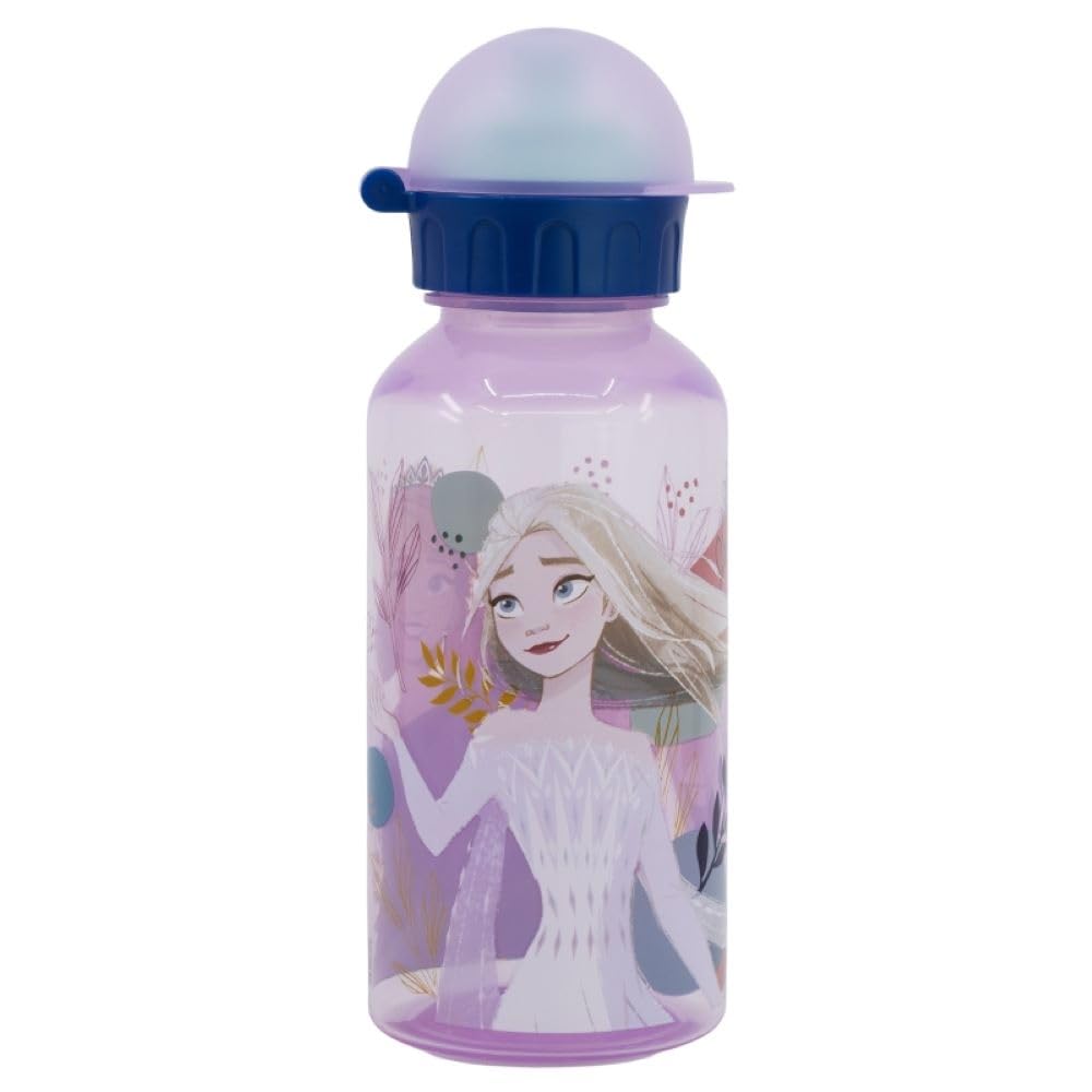 Om Supplies Frozen Characters Childrens Reusable Drinking Bottle 370Ml - Holiday, Back To School Lunch Kids Bpa Free Plastic (Frozen)