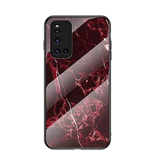 Jiajihua Funda Compatible con Vivo V19 (Indonesia) 4G 【Panel de PC + Vidrio Templado + Silicona TPU】 Funda para teléfono a Prueba de Golpes 3 en 1 Red