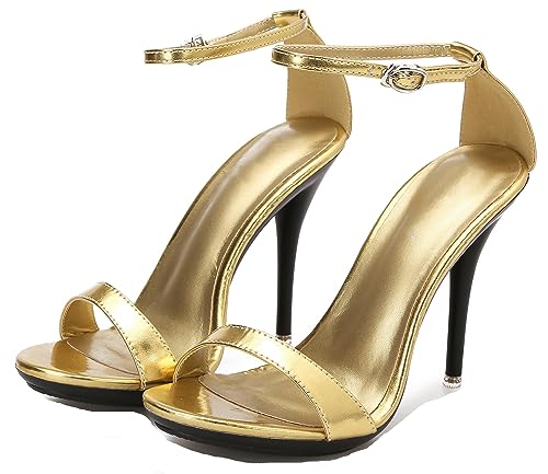 Sandales d'été à talons hauts pour femmes, chaussures habillées en 41 avec sangle de cheville