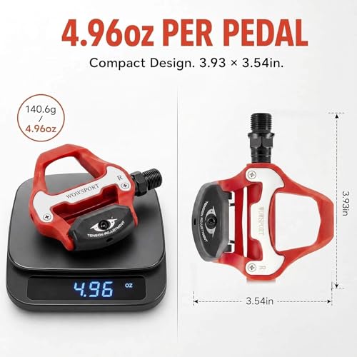 WOWSPORT Road Bike Pedals - Lightweight Clipless Pedals for Look KEO System Only | Sealed Bearings, Nylon Glass Fiber Body, 9/16″ Spindle with Cleats for Indoor & Road Cycling by wowsport - Image 3
