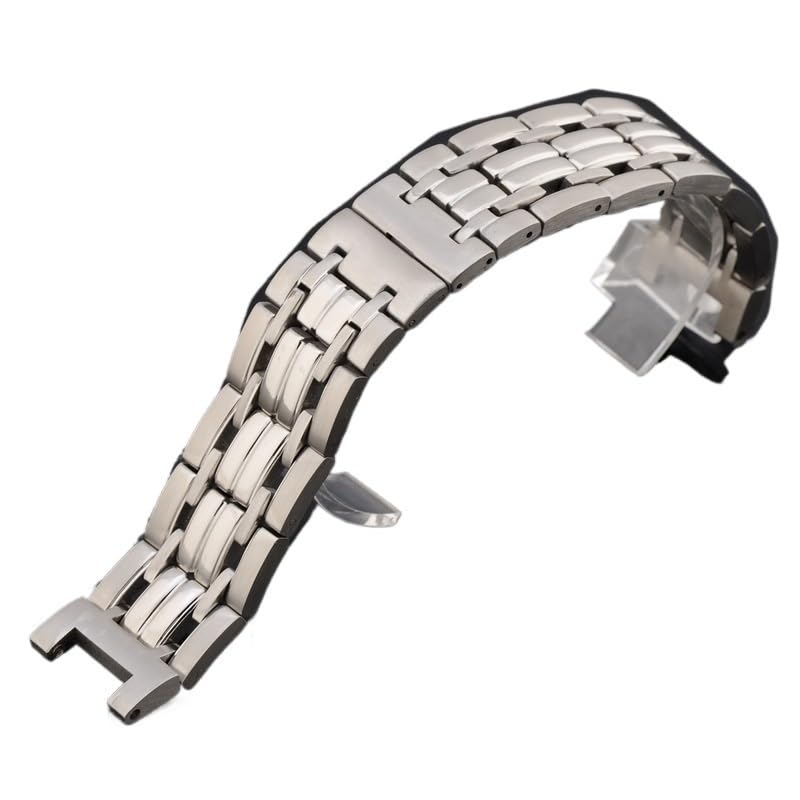 Bracelet de montre en acier à encoches robuste et durable