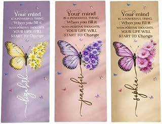 Your Mind Is A Powerful Thing Butterfly Birth Month Flower - Personalized Yoga Mat, Custom Birth Flower & Name For Her, Wife, Daughter, Sister, Yoga Lover - Personalized Yoga Mat, Pilates Fitness Mat