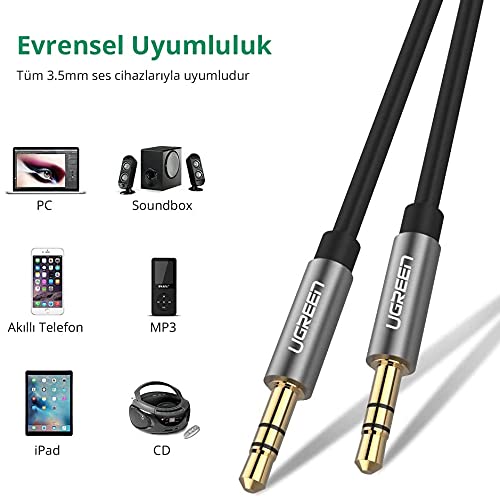 Ugreen AV119 3.5mm Aux Ses Kablosu, 1.5 Metre