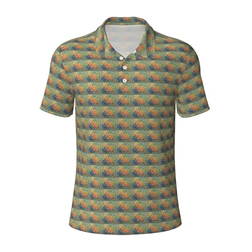 Chemise courte homme respirante contre la chaleur vêtement peinture colorée voyage