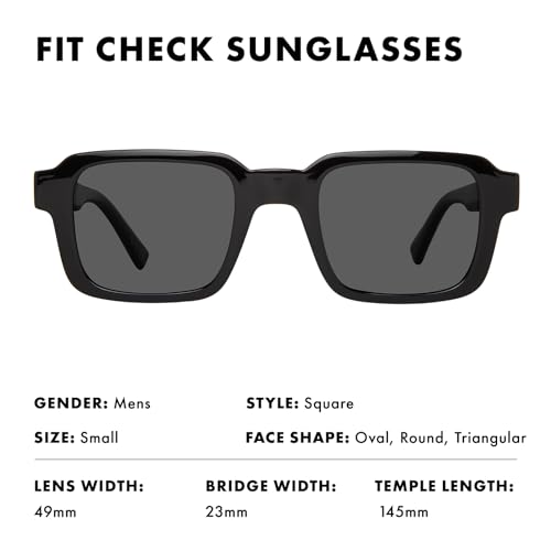 Image of Prive Revaux Fit Check Square Sunglasses - Handcrafted, Scratch & Impact Resistant Lenses, 100% UV Protection - For Men