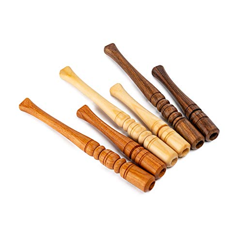 Dr. Watson - Wooden Cigarette Holders, Set of 6, fits Regular Size Cigarettes, Handmade from Natural Wood