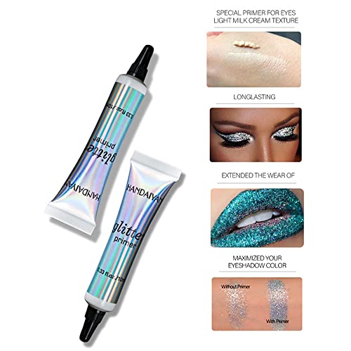 Glitter Primer,Sequined Primer Eye Makeup Cream Makeup Primer Glue Shiny Cosmetic Waterproof Long Lasting Glitter Eye Shadow - Image 6