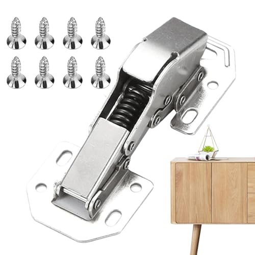 Holdes Bisagras de armario ocultas | Bisagras de muebles totalmente superpuestas con tornillos - Accesorios de Puerta de Madera para Armario de Almacenamiento, Armario, Gabinete, Gabinete de