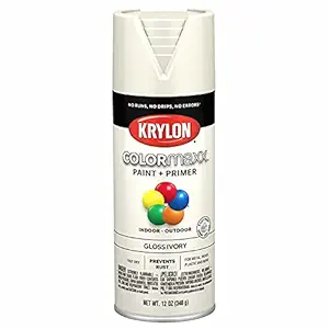 Krylon K05524007 COLORmaxx Spray Paint, Aerosol, Ivory