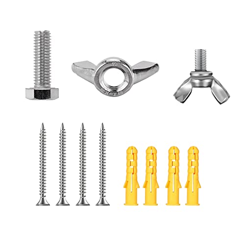 Geek Cheers T316 Stainless Screws Set for Adjustable Flag Pole Bracket mounting Silver