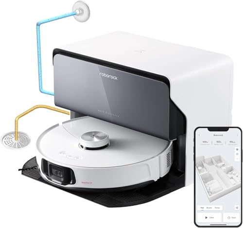 roborock S8 MaxV Ultra com refil e sistema de drenagem, robô aspirador de pó e esfregão, design FlexiArm, lavagem e secagem automática, detecção inteligente de sujeira, sucção de 10.0000Pa,