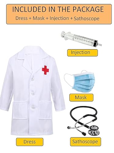 Image of FANCY DRESS WORLD Kids Community Helpers Doctor's & Nurse's Coat|Costumes for boys & girls