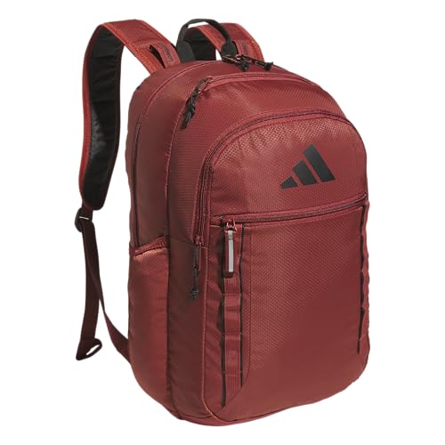 Image of adidas Excel Backpack Durable Large Athletic Laptop Book Bag, 7.0 /Preloved Ruby Red /Black, OSFA, Excel Backpack for Men & Women - Durable Large Athletic Laptop Bag